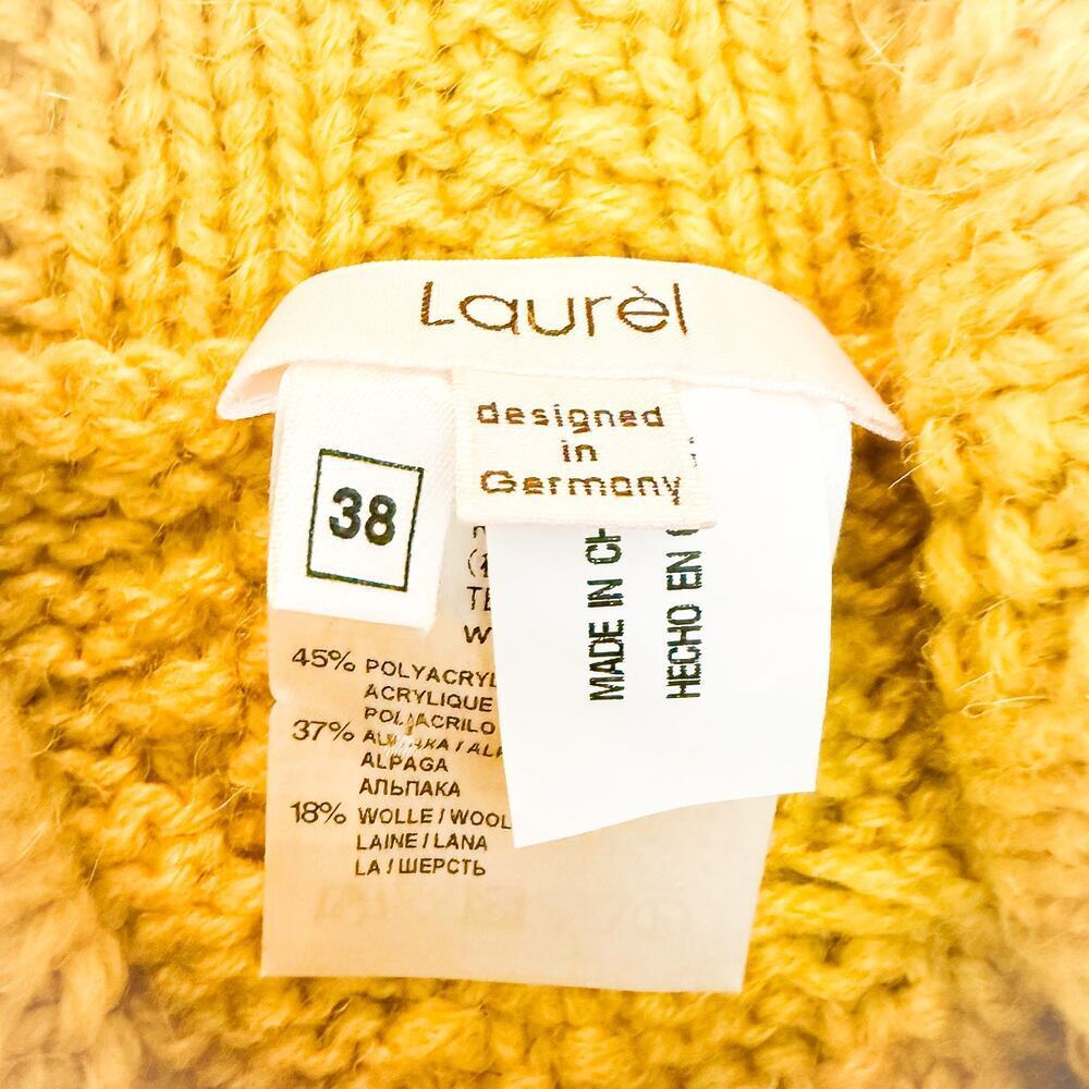 Laurel Wool Heavy Alpaca Knit Zipper Woven Sweater Short Sleeve Size 38 Germany - Picture 3 of 6